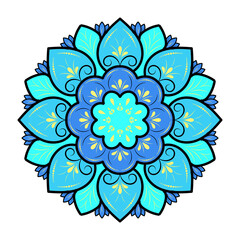 Flower And Vintage Ornament Mandala Design Vector File