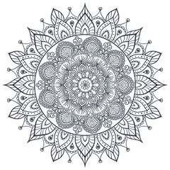 Flower And Vintage Ornament Mandala Design Vector File