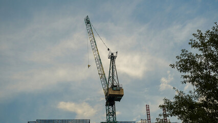 Tower Crane at Construction Site