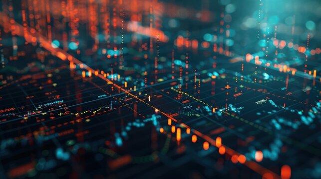 A detailed scatter plot depicting the upward trend between stock prices and trading volume, signifying heightened investor activity.