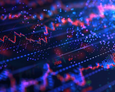 A detailed scatter plot highlighting the positive trend between stock prices and trading volume, indicating increased investor confidence.