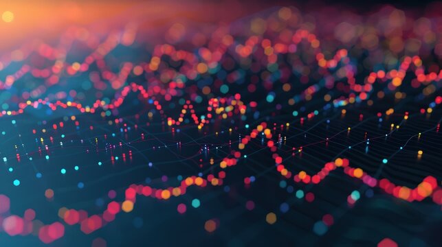 A detailed scatter plot depicting the upward trend between stock prices and trading volume, signifying heightened investor activity.