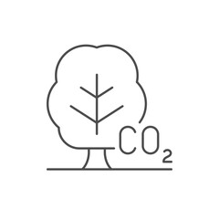 Carbon dioxide absorption line icon