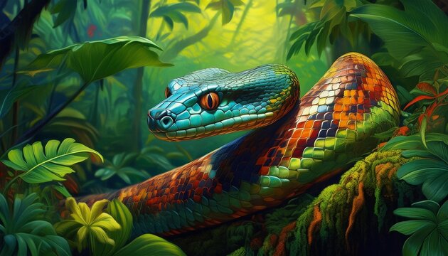 green iguana in a tree