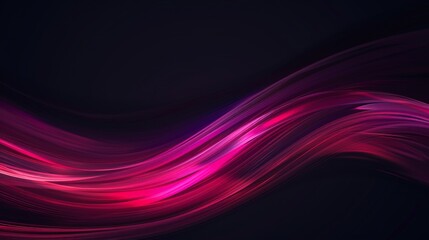 Energetic pink and purple abstract waves cascading against a dark backdrop