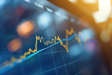 A sleek line graph displaying a consistent upward trend in stock prices, highlighting profitable investment opportunities.
