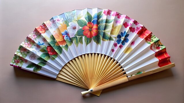 Traditional Hand Fan Illustration Featuring Pankha, Uchiwa, Sensu, Buchae, and Gongshan
