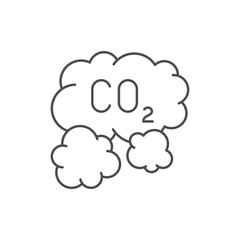 Carbon dioxide gas line icon