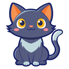 cat sticker image colorful style