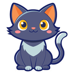 cat sticker image colorful style