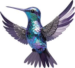 hummingbird in flight,vector 