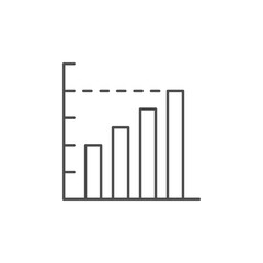 Bar graph line outline icon