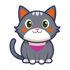 Obraz premium cat sticker image colorful style