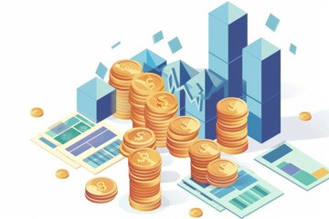 Conceptual Finance Illustration created with Generative AI