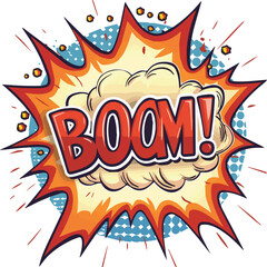 Vector of Comic book retro sound effects. with a text "BOOM!!" © mabolo