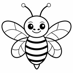 cute bee and honey vector files