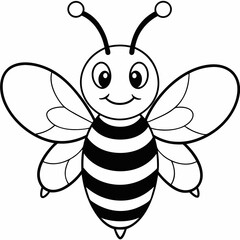 cute bee and honey vector files