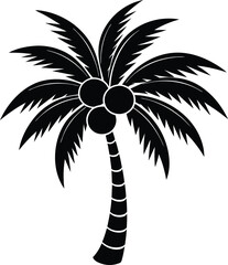 Fototapeta premium silhouette of coconut tree eps 10