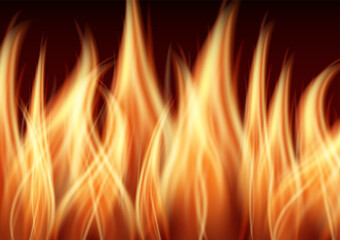 Fire Flames Background. Vector Illustration. 