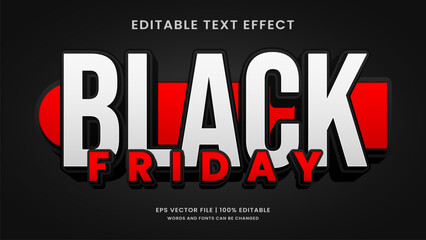 Black friday sale promo text effect