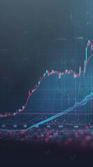 Clean and minimalist stock chart with a gentle upward slope, indicating a steady rise in stock prices.