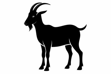 Goat silhouette icon symbol logo black design vector illustration,  Vector illustration, Goat silhouette. Goat black icon on white background.
