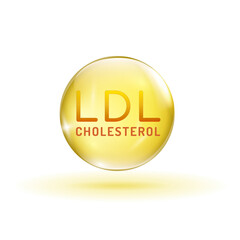 LDL bad cholesterol icon. Medical sign in a realistic style.