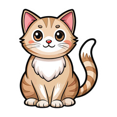 cat sticker image colorful style
