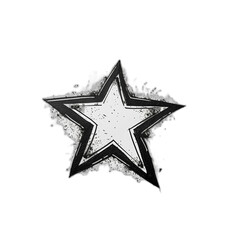 Obraz premium Minimalistic Chinese Artist Drawing Cute Five Point Star with Black Marker