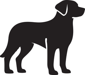 dog silhouette isolated on white