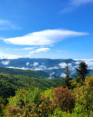 Mountain view in North Carolina over looking valley