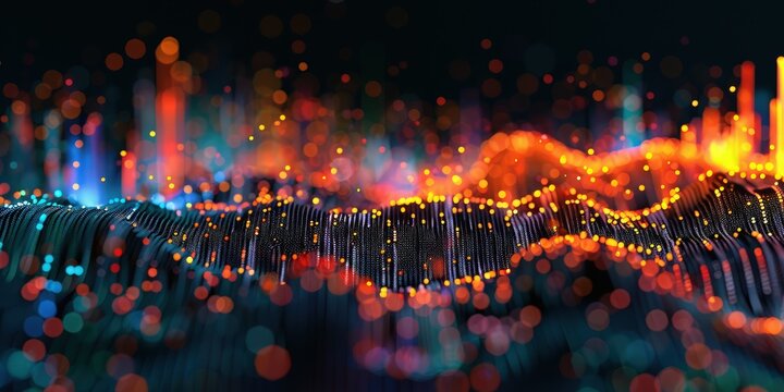 a?'imagine: Dynamic scatter plot highlighting the strong positive link between stock prices and trading volume, reflecting increased investor activity and interest.