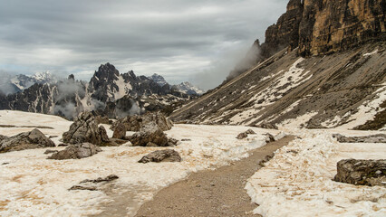 Hiking Tre Cime Circuit: June’s Snow