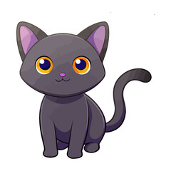 cat sticker image colorful style