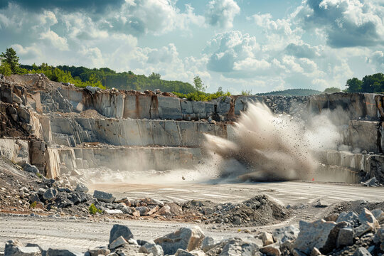 quarry blasting
