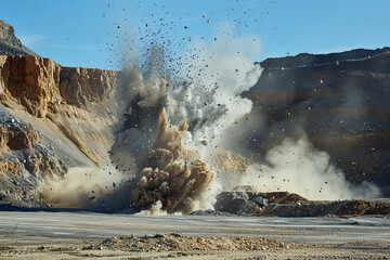 quarry blasting
