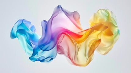 Obraz premium Dynamic and vibrant design created by colorful abstract smoke flowing on a white background