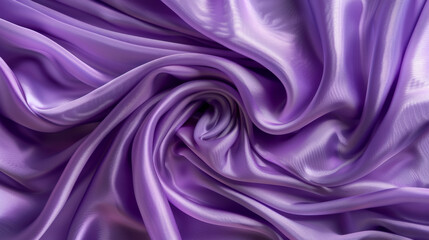 Obraz premium Close-up of twisted purple silk fabric