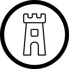 Castle Tower Icon Design