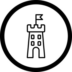 Castle Flag Icon Design