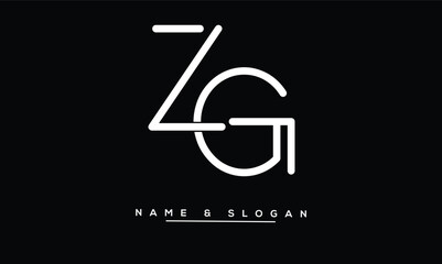 ZG, GZ, Z, G Abstract Letters Logo Monogram