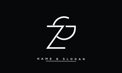 ZG, GZ, Z, G Abstract Letters Logo Monogram