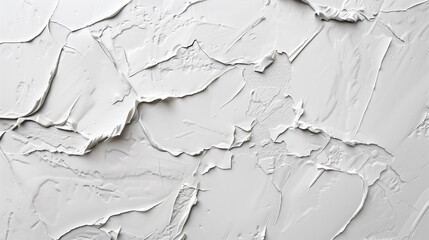 Texture of white plaster on a concrete wall handmade. Construction, interior design.