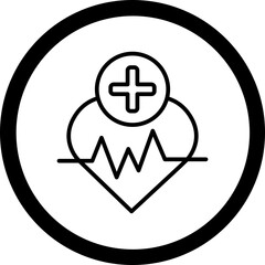 Heart Beat Vector Icon Design