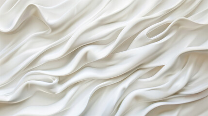 Fototapeta premium white satin fabric texture, luxurious shiny silk cloth, background with soft waves, beautiful white background.