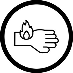 Flaming Skin Vector Icon Design