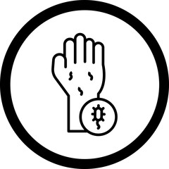 Obraz premium Hand Allergy Vector Icon Design