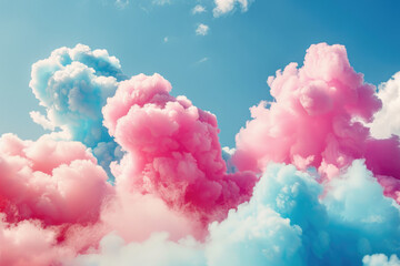 Fluffy cotton candy in bright colors evoking whimsy and joy