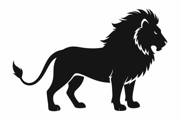 Lion vector silhouette, lion logo icon, tiger silhouette
