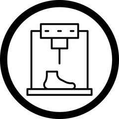 Manufacturing Shoes Icon Design
